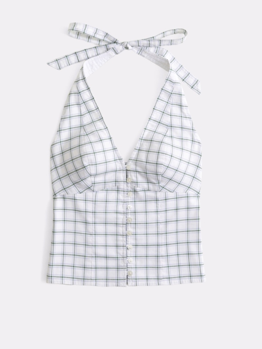 A&F Button-Front Halter Top XS